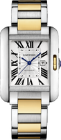 Cartier Tank Must Large Quartz Stainless Steel - Diamond / Silver (W5310047)