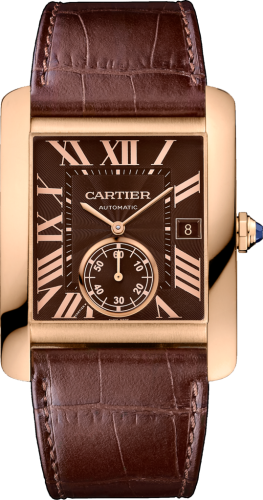 Cartier - W5330002  Tank MC 34.3 Pink Gold / Chocolate