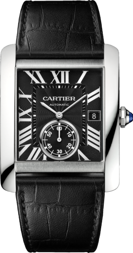 Cartier - W5330004  Tank MC 34.3 Stainless Steel / Black