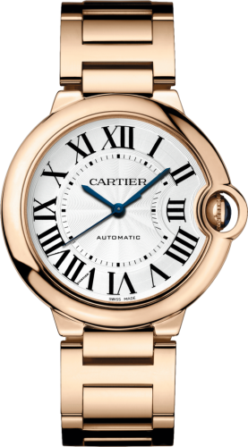 Cartier - W69004Z2  Ballon Blue de Cartier 36 Automatic Pink Gold / Silver / Bracelet