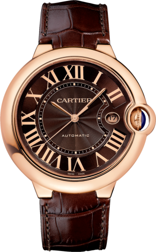 Cartier - W6920037  Ballon Blue de Cartier 42 Automatic Pink Gold / Chocolate