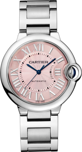 Cartier - W6920041  Ballon Blue de Cartier 36 Automatic Stainless Steel / Pink / Bracelet