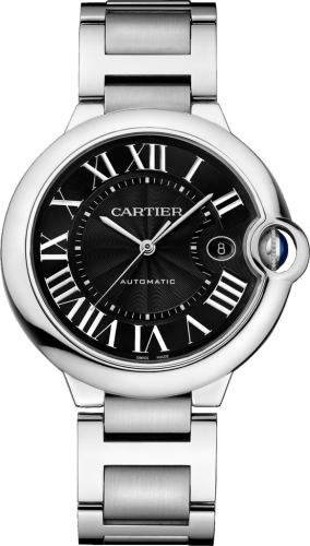 Cartier - W6920042  Ballon Blue de Cartier 42 Automatic Stainless Steel / Black / Bracelet