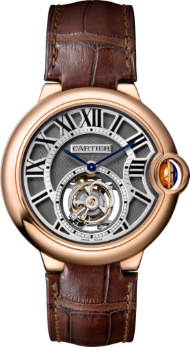 Cartier - W6920104  Ballon Blue de Cartier 39 Flying Tourbillon Pink Gold / Grey