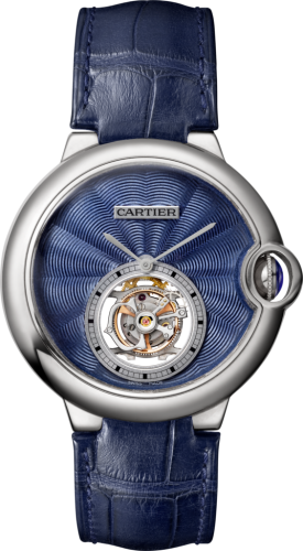 Cartier - W6920105  Ballon Blue de Cartier 39 Flying Tourbillon White Gold / Blue Enamel