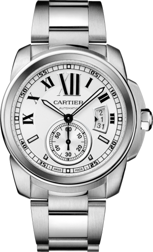 Cartier - W7100015  Calibre de Cartier 42 Stainless Steel / Silver / Bracelet