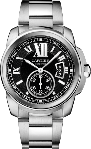 Cartier - W7100016  Calibre de Cartier 42 Stainless Steel / Black / Bracelet