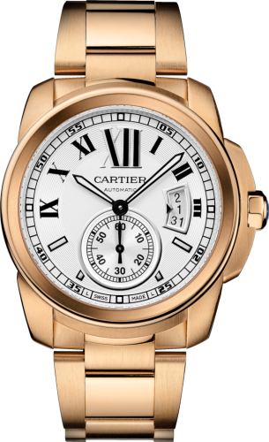 Cartier - W7100018  Calibre de Cartier 42 Pink Gold / Silver / Bracelet