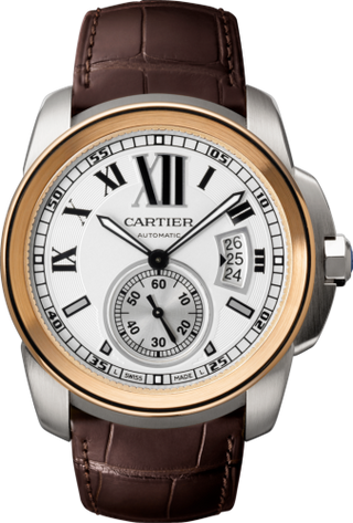 Cartier - W7100039  Calibre de Cartier 42 Stainless Steel / Pink Gold / Silver