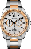 Cartier Calibre de Cartier Chronograph Stainless Steel / Silver / Bracelet (W7100042)