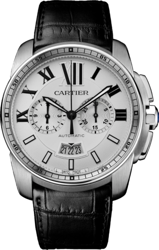 Cartier - W7100046  Calibre de Cartier Chronograph Stainless Steel / Silver