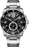 Cartier Calibre de Cartier Diver Stainless Steel / Pink Gold / Blue / Rubber (W7100057)