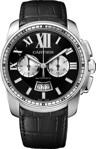 Cartier - W7100060  Calibre de Cartier Chronograph Stainless Steel / Black