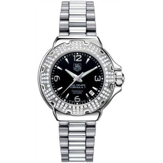 TAG Heuer - WAC1214.BA0852  Formula 1 Quartz 37 Stainless Steel / Diamond / Black / Bracelet