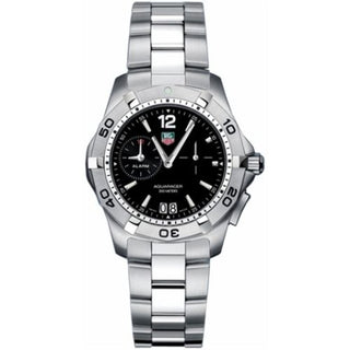 TAG Heuer - WAF111Z.BA0801  Aquaracer 300M Alarm 38.4 Stainless Steel / Black / Bracelet