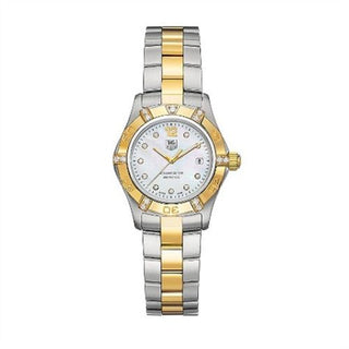 TAG Heuer - WAF1451.BB0814  Aquaracer 300M Quartz 27 Stainless Steel / Yellow Gold / MOP -Diamond / Bracelet