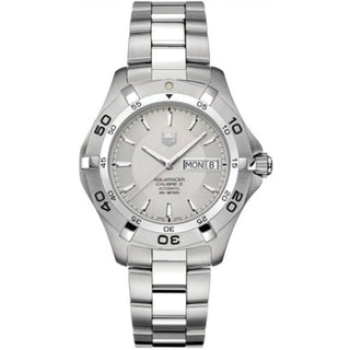 TAG Heuer - WAF2011.BA0818  Aquaracer 300M Calibre 5 Day-Date 41 Stainless Steel / Silver / Bracelet