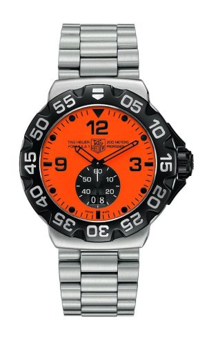 TAG Heuer - WAH1012.BA0860  Formula 1 Big Date 44 Stainless Steel / Orange / Bracelet