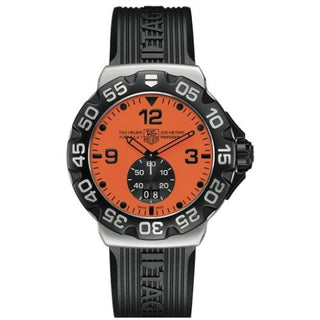 TAG Heuer - WAH1012.FT6026  Formula 1 Big Date 44 Stainless Steel / Orange / Rubber