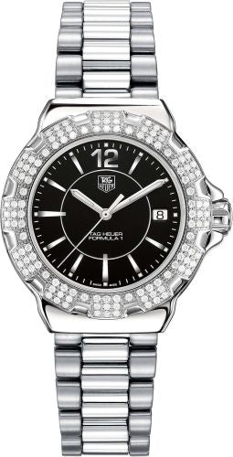 TAG Heuer - WAH1217BA0852  Formula 1 Quartz 37 Stainless Steel / Diamond / Black / Bracelet