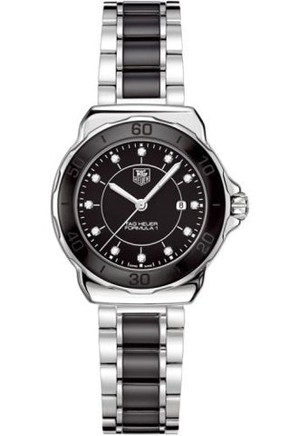 TAG Heuer - WAH1314.BA0867  Formula 1 32 Stainless Steel / Black - Diamond / Bracelet