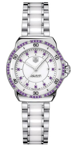 TAG Heuer - WAH1318.BA0869  Formula 1 32 Stainless Steel / Amethysts / White / Bracelet