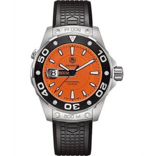 TAG Heuer - WAJ1113.FT6015  Aquaracer 500M Quartz 43 Stainless Steel / Orange / Rubber