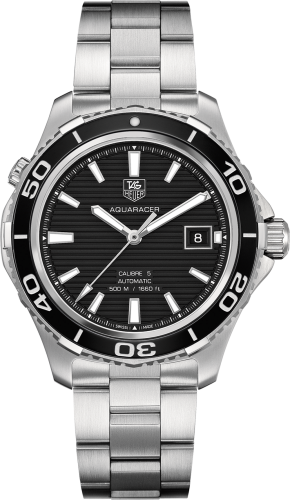 TAG Heuer - WAK2110.BA0830  Aquaracer 500M Calibre 5 41 Stainless Steel / Black / Bracelet