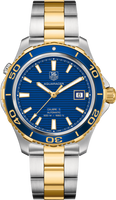 TAG Heuer Aquaracer 500M Calibre 5 41 Stainless Steel / Yellow Gold / Champagne / Bracelet (WAK2120.BB0835)