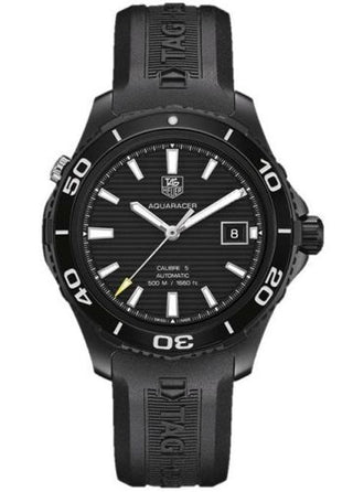 TAG Heuer - WAK2180.FT6027  Aquaracer 500M Calibre 5 41 Titanium PVD / Black / Rubber