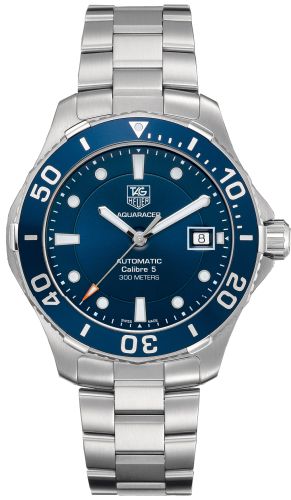 TAG Heuer - WAN2111.BA0822  Aquaracer 300M Calibre 5 41 Stainless Steel / Blue / Bracelet