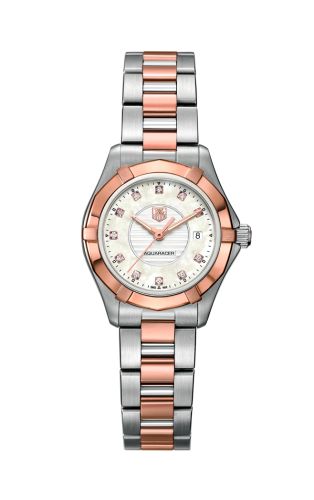 TAG Heuer - WAP1451.BD0837  Aquaracer 300M Quartz 27 Stainless Steel / Rose Gold / MOP - Diamond / Bracelet