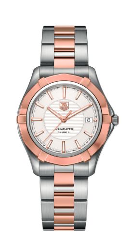 TAG Heuer - WAP2150.BD0839  Aquaracer 300M Calibre 5 40 Stainless Steel / Rose Gold / Bracelet