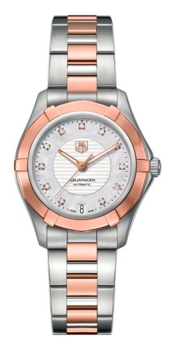 TAG Heuer - WAP2351.BD0838  Aquaracer 200M Calibre 5 34 Stainless Steel / Rose Gold / Silver / Bracelet