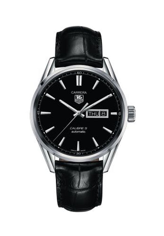 TAG Heuer - WAR201A.FC6266  Carrera Calibre 5 Day Date Stainless Steel / Black / Alligator