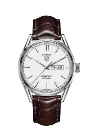 TAG Heuer - WAR201B.FC6291  Carrera Calibre 5 Day Date Stainless Steel / Silver / Alligator