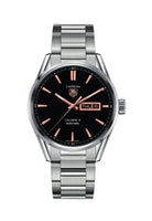 TAG Heuer Carrera Calibre 5 Day Date Stainless Steel / Silver / Alligator (WAR201C.BA0723)