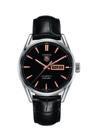 TAG Heuer - WAR201C.FC6266  Carrera Calibre 5 Day Date Stainless Steel / Black / Alligator