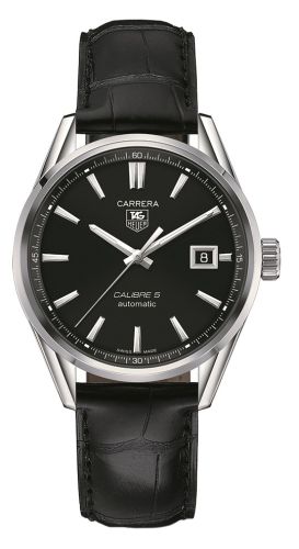 TAG Heuer - WAR211A.FC6180  Carrera Calibre 5 39 Stainless Steel / Black / Alligator