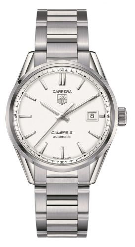 TAG Heuer - WAR211B.BA0782  Carrera Calibre 5 39 Stainless Steel / Silver / Bracelet