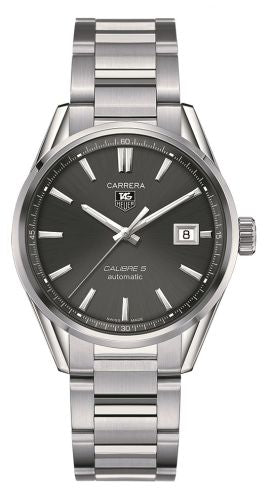 TAG Heuer - WAR211C.BA0782  Carrera Calibre 5 39 Stainless Steel / Grey / Bracelet