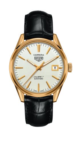 TAG Heuer - WAR2140.FC8159  Carrera Calibre 7 39 Yellow Gold / Silver / Alligator