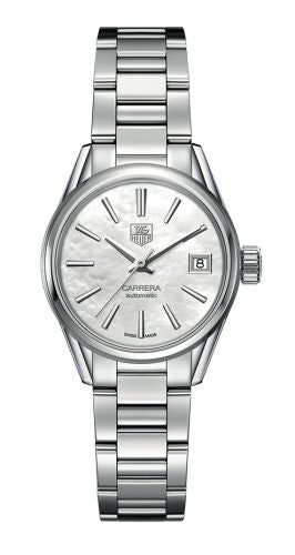 TAG Heuer - WAR2411.BA0770  Carrera Calibre 9 28 Stainless Steel / MOP / Bracelet