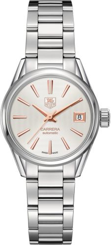 TAG Heuer - WAR2412.BA0770  Carrera Calibre 9 28 Stainless Steel / Silver / Bracelet