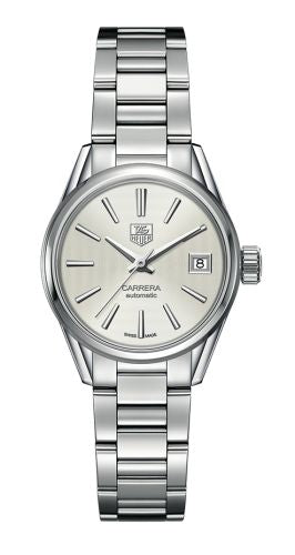 TAG Heuer - WAR2416.BA0770  Carrera Calibre 9 28 Stainless Steel / Silver / Bracelet