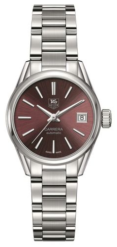 TAG Heuer - WAR2417.BA0776  Carrera Calibre 9 28 Stainless Steel / Red / Bracelet