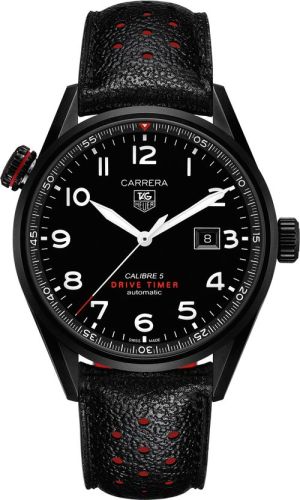 TAG Heuer - WAR2A80.FC6337  Carrera Calibre 5 Drive Timer 43 Titanium PVD / Black