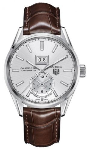 TAG Heuer - WAR5011.FC6291  Carrera Calibre 8 41 Stainless Steel / Silver / Alligator