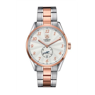 TAG Heuer - WAS2151.BD0734  Carrera Calibre 6 39 Heritage Stainless Steel / Rose Gold / Silver / Bracelet