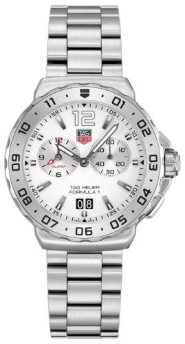 TAG Heuer - WAU111B.BA0858  Formula 1 Quartz Alarm 42 Stainless Steel / White / Bracelet